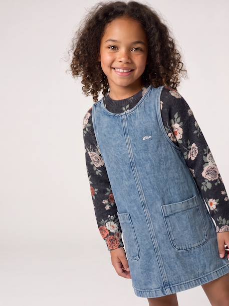 Robe chasuble fille bleu moyen 7 - vertbaudet enfant 