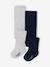 Lot de 2 paires de collants en maille côtelée bébé fille marine+noix de pécan 1 - vertbaudet enfant 