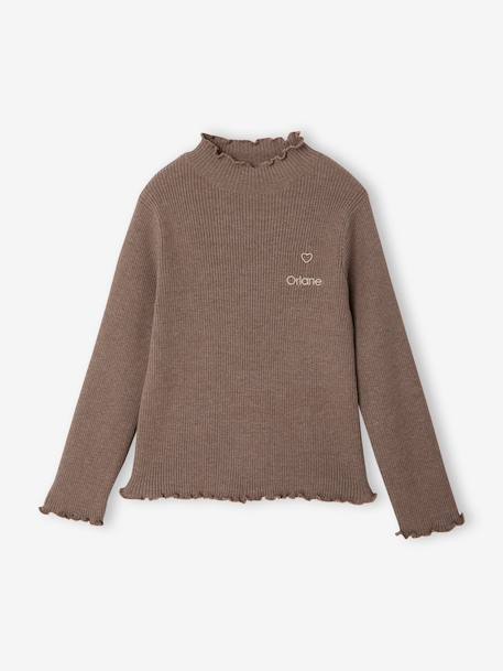 Fille-T-shirt, sous-pull-Sous-pull fille tricot