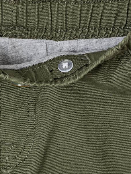 Pantalon large garçon bleu nuit+kaki 10 - vertbaudet enfant 