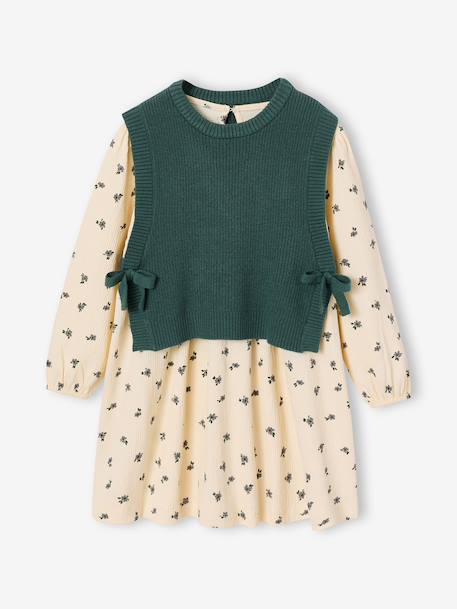 Ensemble robe enfant fille vert 1 - vertbaudet enfant 