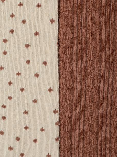 Lot de 2 collants fille vanille 2 - vertbaudet enfant 
