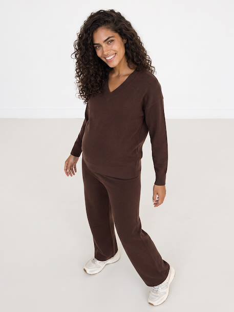 Ensemble pantalon grossesse chocolat 1 - vertbaudet enfant 