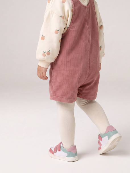 Ensemble bébé fille sweat et salopette vieux rose 14 - vertbaudet enfant 