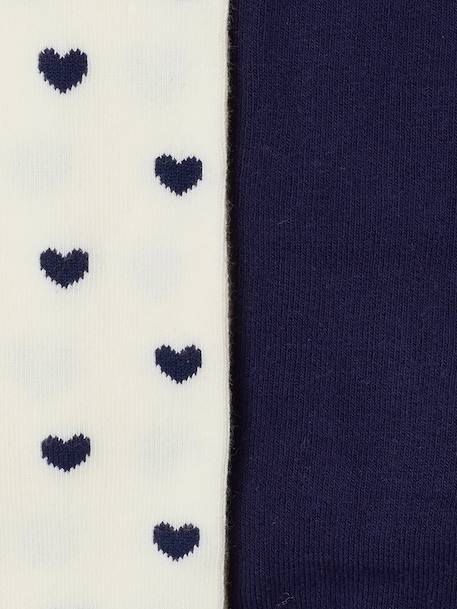 Lot de 2 collants fille marine 2 - vertbaudet enfant 