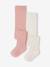 Lot de 2 collants bébé fille rose poudré 1 - vertbaudet enfant 