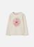 T-shirt fille maille imprimé love & hope Beige 2 - vertbaudet enfant 