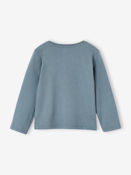 T-shirt fille animation coeur fille manches longues blush+écru+vert 10 - vertbaudet enfant 