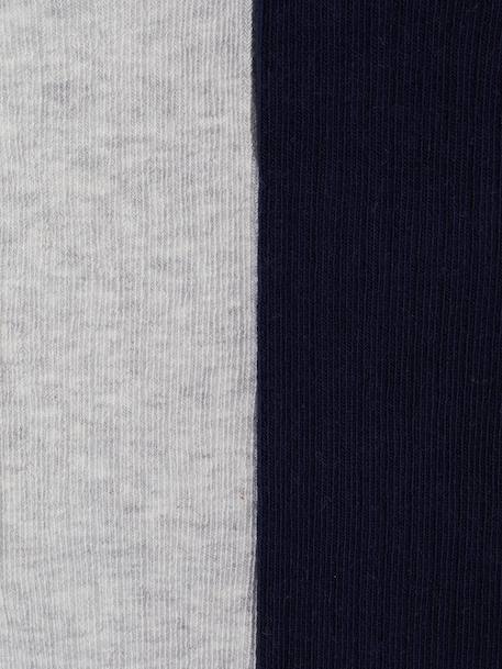 Lot de 2 paires de collants en maille côtelée bébé fille marine+noix de pécan 2 - vertbaudet enfant 