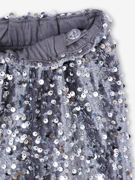 Pantalon large sequin noël fille argenté 6 - vertbaudet enfant 