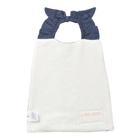Bavoir élastiqué lin Bleu marine+Cantine+Le petit marché+Moussaillon 3 - vertbaudet enfant 