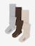 Lot de 3 collants bébé maille beige+Blanc/rose clair/gris chiné+brun+écru+vieux rose 6 - vertbaudet enfant 