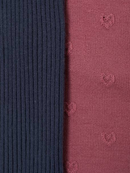 Lot de 2 collants enfant fille mauve 2 - vertbaudet enfant 