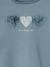 T-shirt fille animation coeur fille manches longues blush+écru+vert 11 - vertbaudet enfant 