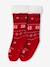 Chaussettes fourrée Noël rouge 1 - vertbaudet enfant 