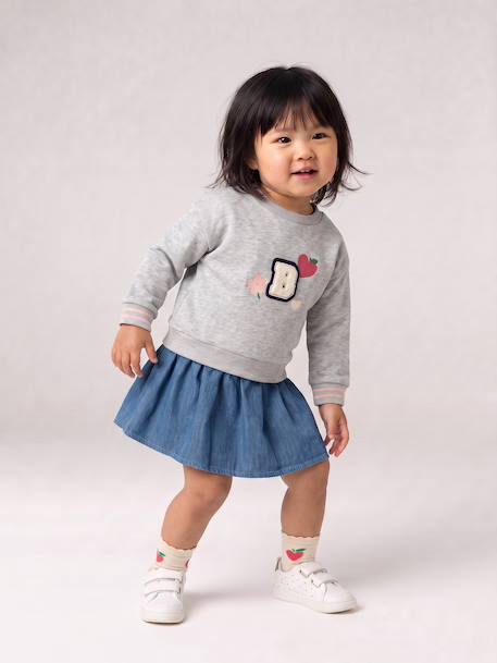 Robe bébé fille manches longues stone 1 - vertbaudet enfant 