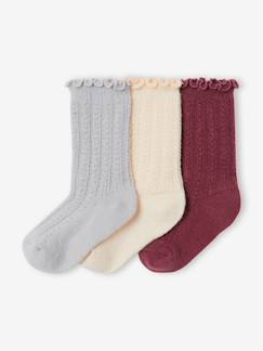 -Lot de 3 chaussettes fille chaudes