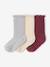 Lot de 3 chaussettes fille chaudes mauve 1 - vertbaudet enfant 