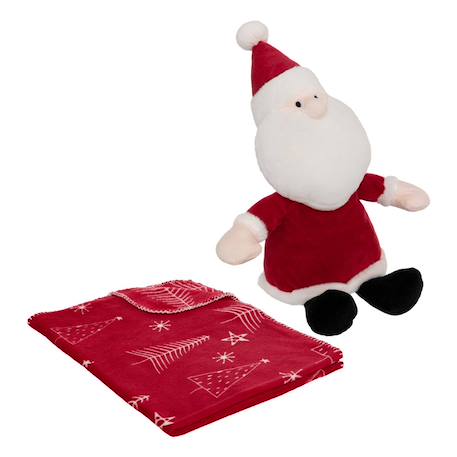 Plaid + peluche père noël Rouge 1 - vertbaudet enfant 