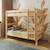 Lit superposé séparable bois massif aaron Blanc+Bois naturel 7 - vertbaudet enfant 