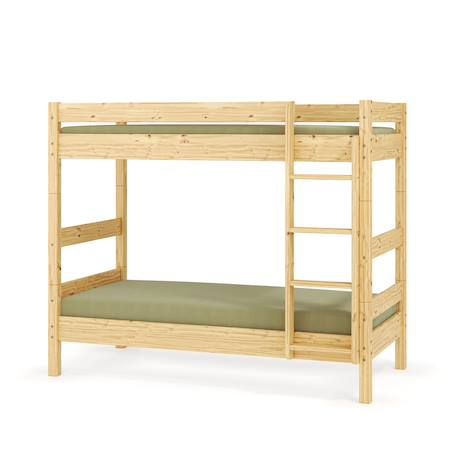 Lit superposé séparable bois massif aaron Blanc+Bois naturel 9 - vertbaudet enfant 