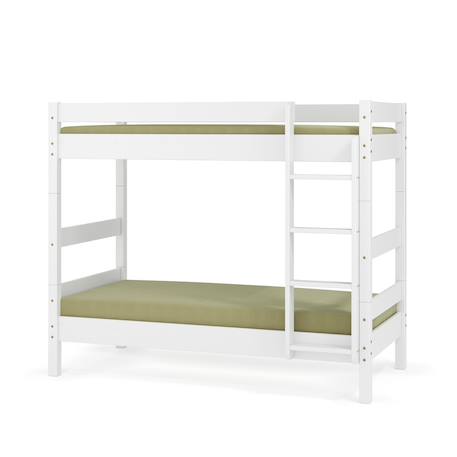 Lit superposé séparable bois massif aaron Blanc+Bois naturel 3 - vertbaudet enfant 