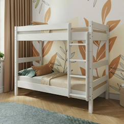 Chambre et rangement-Chambre-Lit bébé, lit enfant-Lit superposé séparable bois massif aaron