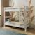 Lit superposé séparable bois massif aaron Blanc+Bois naturel 1 - vertbaudet enfant 