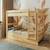 Lit superposé avec sommier gigogne bois massif aaron Blanc+Bois naturel 7 - vertbaudet enfant 