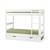 Lit superposé avec sommier gigogne bois massif aaron Blanc+Bois naturel 3 - vertbaudet enfant 