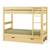 Lit superposé avec sommier gigogne bois massif aaron Blanc+Bois naturel 9 - vertbaudet enfant 