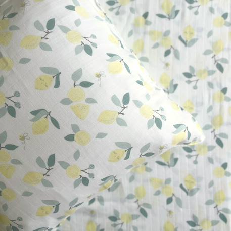 Parure de lit gaze de coton bio Ananas+Citrons+Petites oies 7 - vertbaudet enfant 