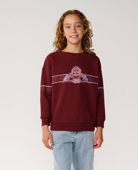 Fille-Pull, gilet, sweat-Sweat col rond archive dolphin fille