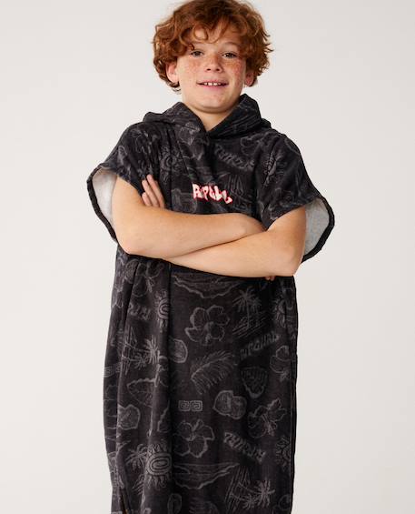 Poncho de bain à capuche garçon sessions Washed black 6 - vertbaudet enfant 