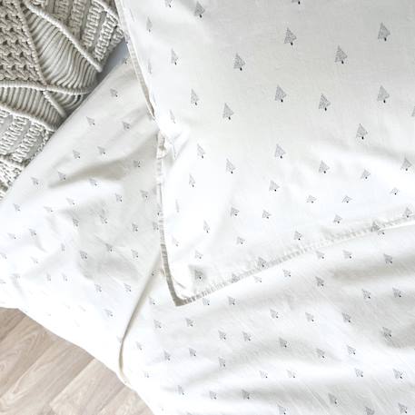 Parure de lit percale coton bio Arc-en-ciel+Caramel+Forêt+Petit buis+Sable+Sapins+Vert sauge 22 - vertbaudet enfant 