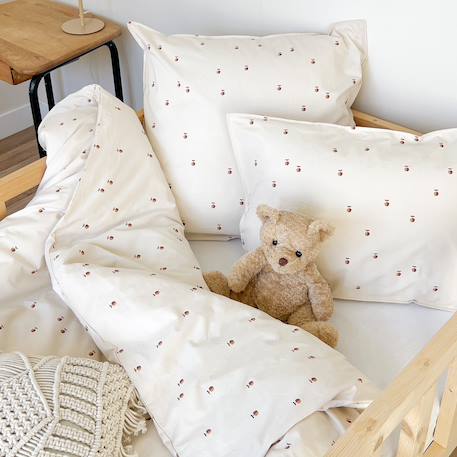 Parure de lit percale coton bio Arc-en-ciel+Caramel+Forêt+Petit buis+Sable+Sapins+Vert sauge 17 - vertbaudet enfant 