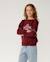 Sweat col rond archive dolphin fille Bone+Dark plum 8 - vertbaudet enfant 