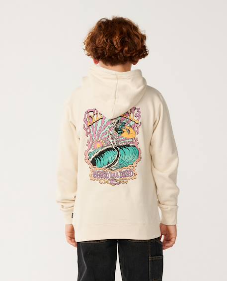 Sweat à capuche garçon air shred Pine night+Vintage white 9 - vertbaudet enfant 