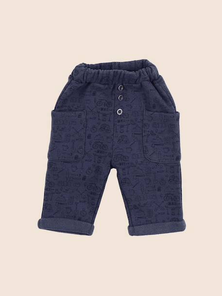 Pantalon doublé - 3 mois Bleu 1 - vertbaudet enfant 
