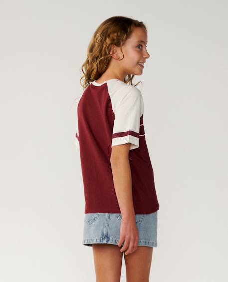 T-shirt à manches courtes fille relax dolphin archive Dark plum 3 - vertbaudet enfant 