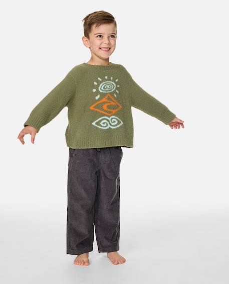 Pull ride the wave knit garçon Vert surplus 3 - vertbaudet enfant 