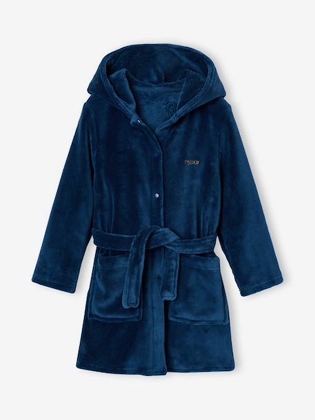 Robe de chambre garçon à capuche bleu océan 3 - vertbaudet enfant 