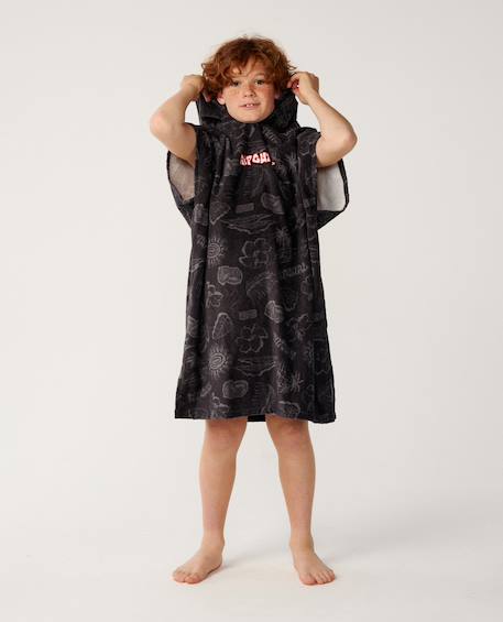 Poncho de bain à capuche garçon sessions Washed black 4 - vertbaudet enfant 
