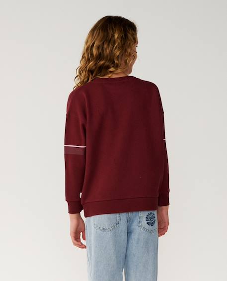 Sweat col rond archive dolphin fille Bone+Dark plum 9 - vertbaudet enfant 