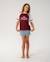 T-shirt à manches courtes fille relax dolphin archive Dark plum 4 - vertbaudet enfant 