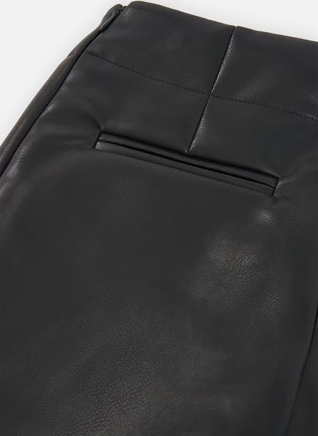 Jupe-short fille en simili cuir avec clous Noir 4 - vertbaudet enfant 