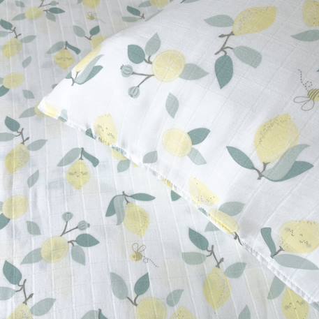 Parure de lit gaze de coton bio Ananas+Citrons+Petites oies 8 - vertbaudet enfant 