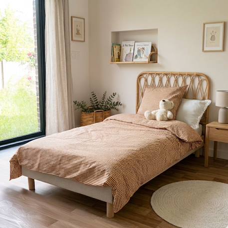 Parure de lit percale coton bio Arc-en-ciel+Caramel+Forêt+Petit buis+Sable+Sapins+Vert sauge 5 - vertbaudet enfant 