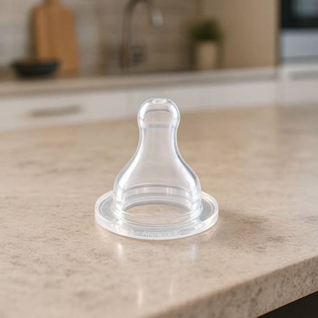 2 tétines silicone anti-colique débit variable gros biberons Transparent 3 - vertbaudet enfant 