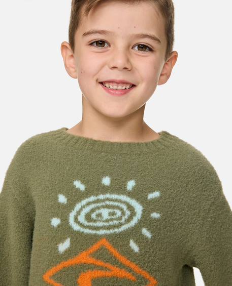 Pull ride the wave knit garçon Vert surplus 4 - vertbaudet enfant 